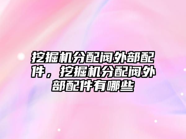 挖掘機(jī)分配閥外部配件，挖掘機(jī)分配閥外部配件有哪些