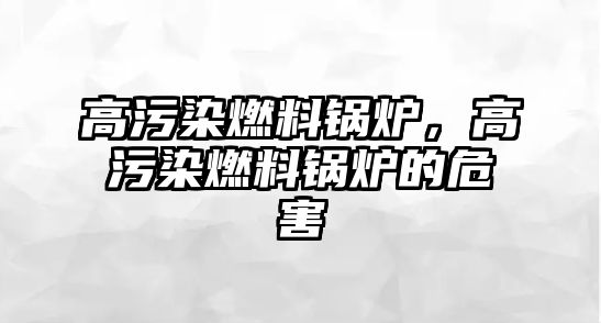 高污染燃料鍋爐，高污染燃料鍋爐的危害